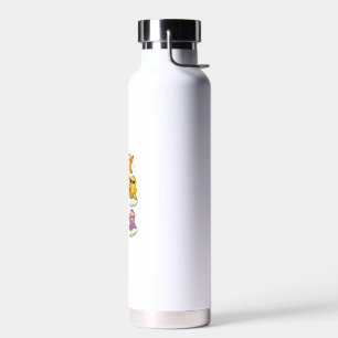 Kleurrijke Luiaards Met Een Regenboog Kawaii Luiaa Waterfles