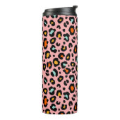 Kleurrijke luipaard: Mode patroon Thermosbeker (Gedraaid links)