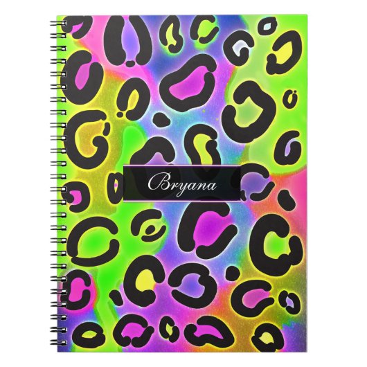 Kleurrijke Luipaard Notebook Journal Notitieboek (Voorkant)