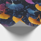 Kleurrijke Luminogram Ginkgo Bladeren Cadeaupapier (Hoek)