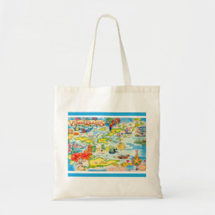 Kleurrijke Maagdeneilanden Kaart Tote Bag