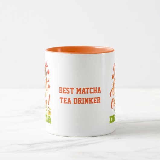 Kleurrijke MAAR EERSTE MATCHA Fun Latte Drinker Mok (Midden)