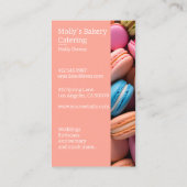 Kleurrijke macarons achtergrond bakkerij visitekaartje (Achterkant)