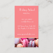 Kleurrijke macarons achtergrond bakkerij visitekaartje (Achterkant)