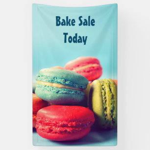 Kleurrijke Macarons Cookies Banner voor uw eveneme