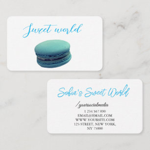 Kleurrijke Macarons Snoepjes Qr Code Modern Vierka Visitekaartje