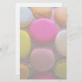 Kleurrijke Macarons Tasty Bked Dessert Briefpapier (Voorkant / Achterkant)