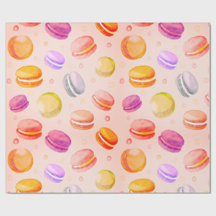 Kleurrijke Macarons waterverf patroonpapier Cadeaupapier