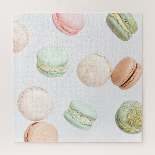 Kleurrijke macarons: zoet vallend patroon. legpuzzel (Verticaal)