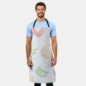 Kleurrijke macarons: zoet vallend patroon. schort (Gedragen)