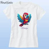 Kleurrijke Macaw Parrot Schattigee Bird Cartoon Gr T-shirt