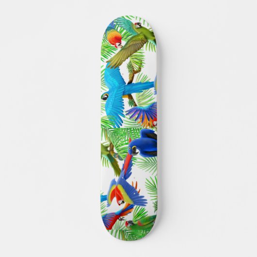 Kleurrijke Macaw Parrots Skateboard (Voorkant)