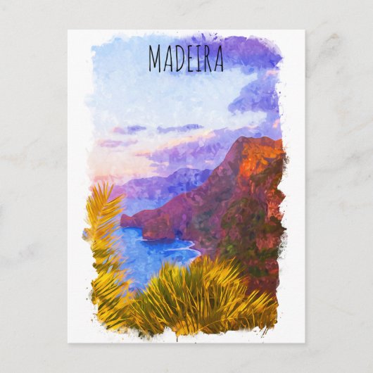 Kleurrijke Madeira Portugal landschap Reizen Briefkaart (Voorkant)
