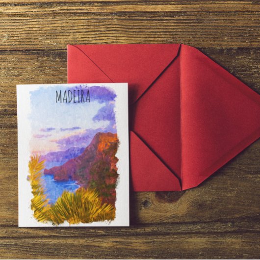 Kleurrijke Madeira Portugal landschap Reizen Briefkaart