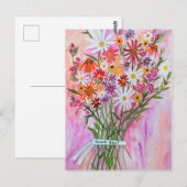 Kleurrijke Madeliefjes Boeket BEDANKT! Briefkaart (Voorkant / Achterkant)