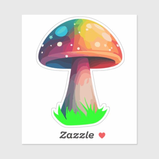 Kleurrijke Magic Mushroom Sticker (Vel)