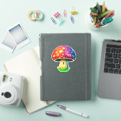 Kleurrijke Magic Mushroom Sticker (iPad Cover)