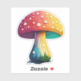 Kleurrijke Magic Mushroom Sticker