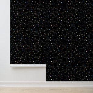 Kleurrijke Magische Sterrennacht Sky Pattern Behang
