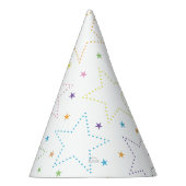Kleurrijke Magische Sterrennacht Sky Pattern - Wit Feesthoedjes (Rechts)