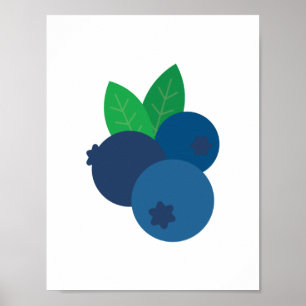 Kleurrijke Maine Blauwe Bessen Poster