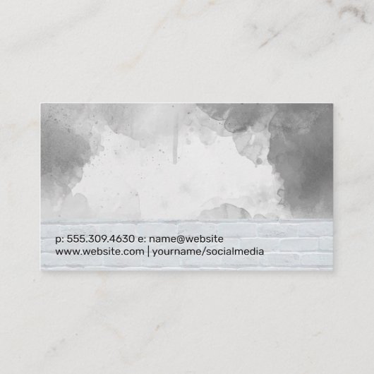 Kleurrijke make-up en penselen | Vrouwenoog Visitekaartje (Achterkant)