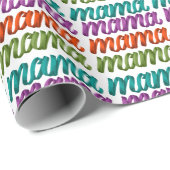 Kleurrijke Mama voor Moederdag Cadeaupapier (Rol Hoek)