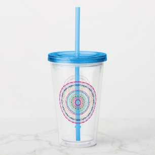 kleurrijke mandala acryl drinkbeker