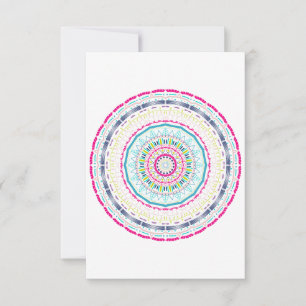 kleurrijke mandala bedankkaart