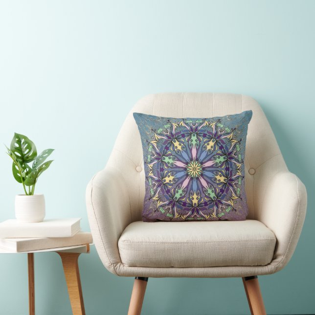 Kleurrijke Mandala – Boho Chic Home Decor Kussen (Stoel)