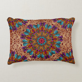 Kleurrijke Mandala Boho Stijlvolle Maximalistische Accent Kussen