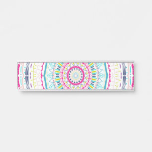 kleurrijke mandala deurbordje