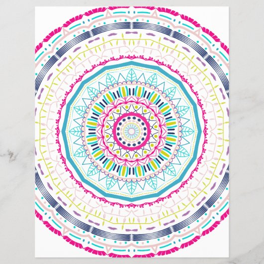 kleurrijke mandala flyer (Voorkant)