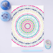 kleurrijke mandala flyer (Enkel)