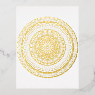 kleurrijke mandala folie feestdagen briefkaart