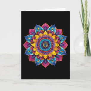 Kleurrijke Mandala Heilige Geometrie Yoga Zen Kaart
