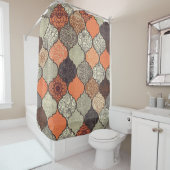 Kleurrijke Mandala: Islamitische Patchwork Naadloo Douchegordijn (In situ)