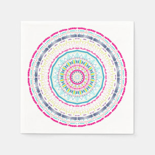 Kleurrijke Mandala-kunst Servet