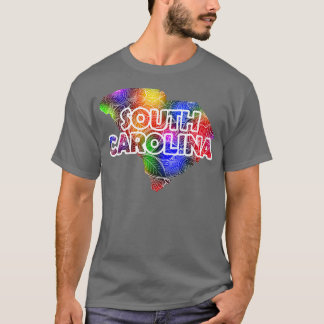 Kleurrijke mandala kunstkaart van Zuid-Polina met T-shirt