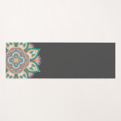 Kleurrijke mandala levendige energieke kunst yogamat (Voorkant (horizontaal))