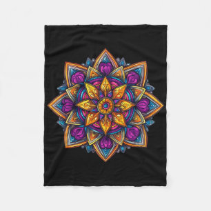 Kleurrijke Mandala Meditatie Lotus Fleece Deken