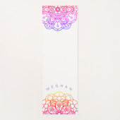 Kleurrijke Mandala Monogram Yoga Mat (Voorkant)
