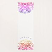 Kleurrijke Mandala Monogram Yoga Mat (Achterkant)