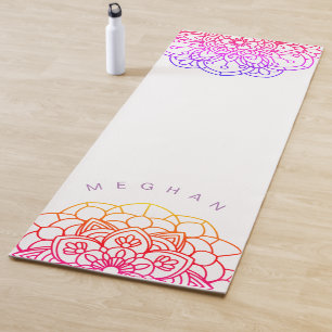 Kleurrijke Mandala Monogram Yoga Mat