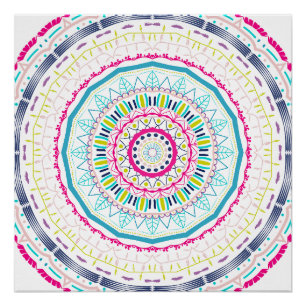 kleurrijke mandala perfect poster
