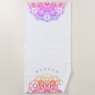 kleurrijke mandala schattige badhanddoek