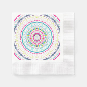 kleurrijke mandala servet