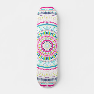 kleurrijke mandala skateboard