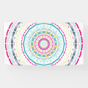 kleurrijke mandala spandoek