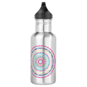 kleurrijke mandala waterfles